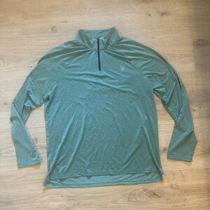 Spyder Active ProWeb Light Weight Light Green Quarter Zip Pullover Size XL
